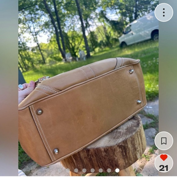 👜 Coach SoHo Hamilton Leather Satchel 10580 | Camel Glove-Tanned Leather - Picture 8 of 8